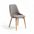 Stoel van stof met houten poten 45 x 50 x 90cm grijs