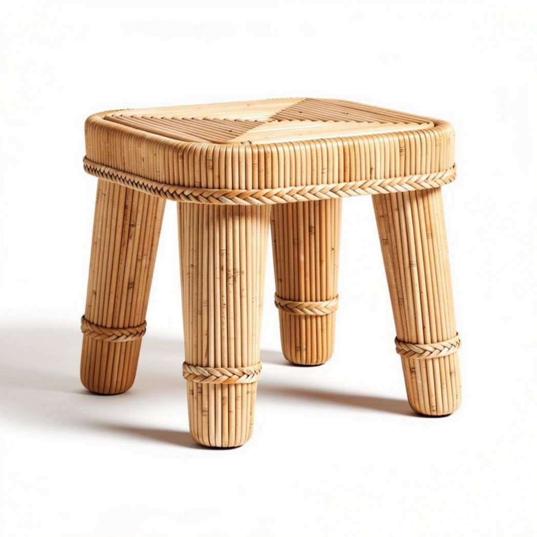 Bamboe krukje voor gebruik in huis of op het terras 40 x 40 x 45cm